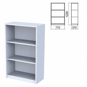 Шкаф (стеллаж) "Арго", 770х370х1220 мм, 2 полки, серый