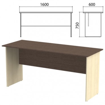 Стол письменный "Канц", 1600х600х750 мм, цвет венге/дуб молочный (КОМПЛЕКТ)