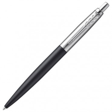 Ручка шариковая PARKER "Jotter XL", УТОЛЩЕННЫЙ корпус, черный матовый лак, детали из нержавеющей стали, синяя, 2068358